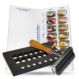 MPS MedPack 14 Compliance Pack - 7-Day 2-Pass (2-Doses Per Day) Disposable Multi-Med Blister Card Starter Kit with 26 Cards & Blisters, Sealing Template & Roller